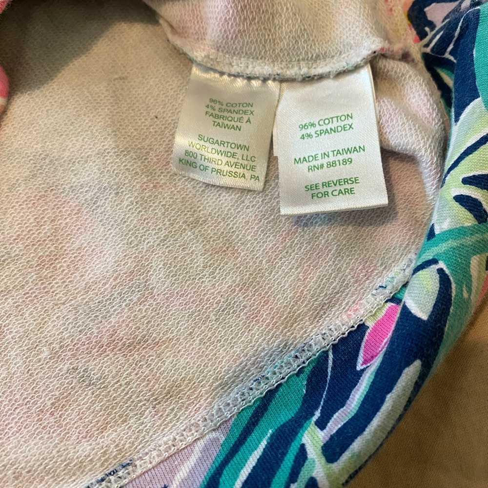 Lilly Pulitzer Skipper Popover Floral Quarter-Zip XXS - Picture 8 of 8